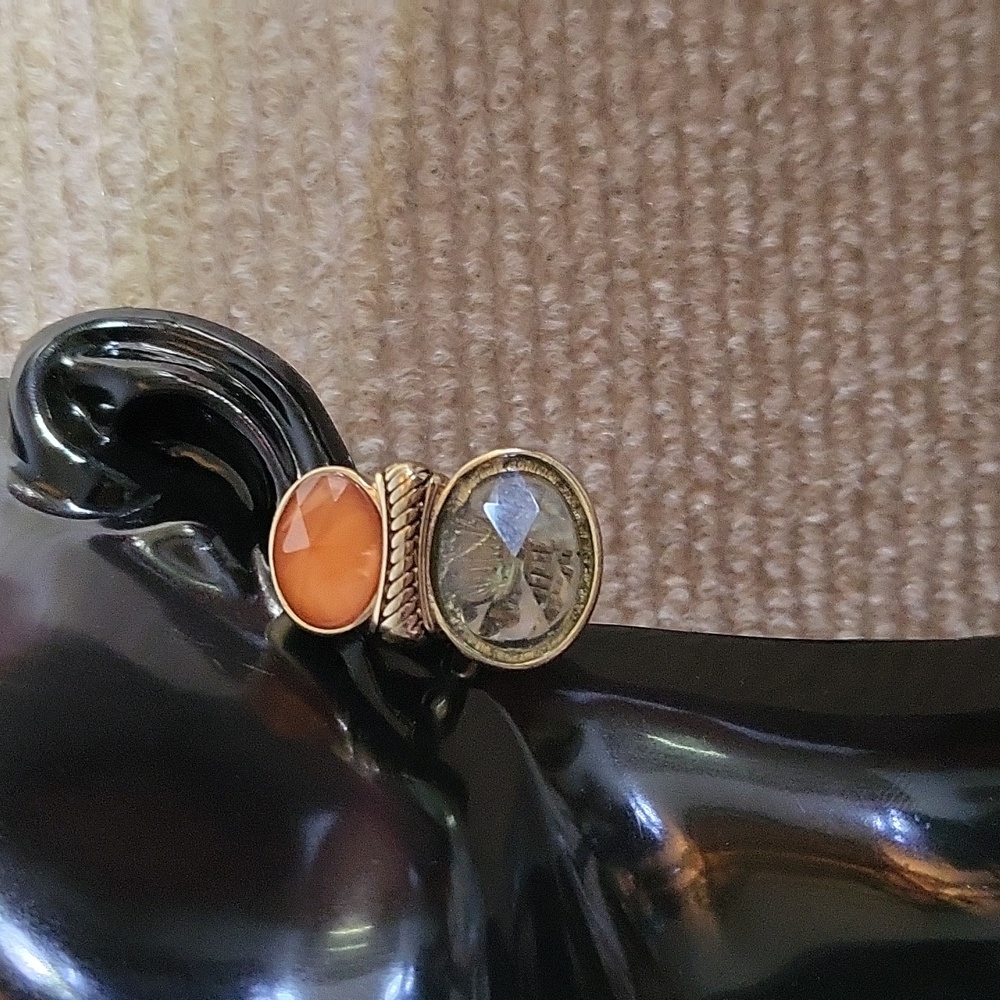 NWH Orange & Green Clip on Earrings